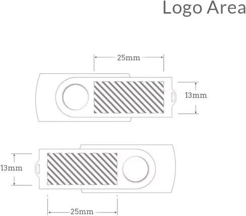 25pcs 2GB Custom USB Flash Drive with Personalized Logo for Promotion, Customized USB Thumb Drive, Bespoke Bulk USB Drive (10 Color Options) in Kuwait