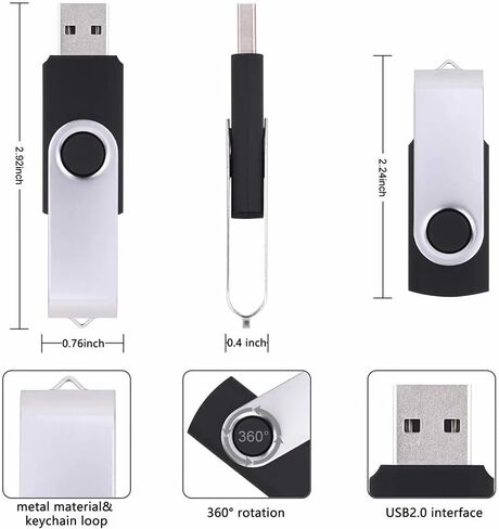 25pcs 2GB Custom USB Flash Drive with Personalized Logo for Promotion, Customized USB Thumb Drive, Bespoke Bulk USB Drive (10 Color Options) in Kuwait