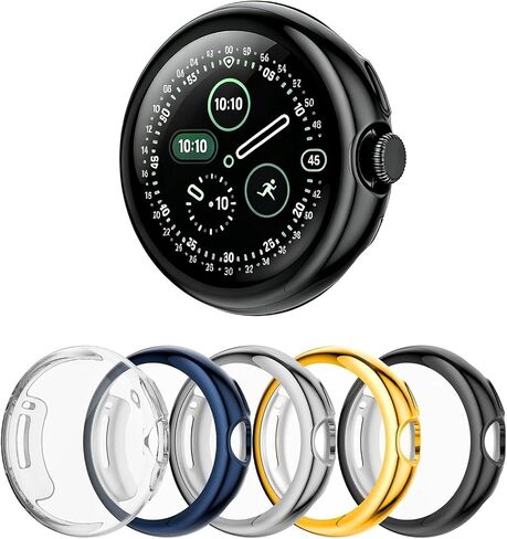 Rc-Z for Google Pixel Watch 5(2026) 4(2025) 45mm Screen Protector Case 5-Pack in Saudi Arabia