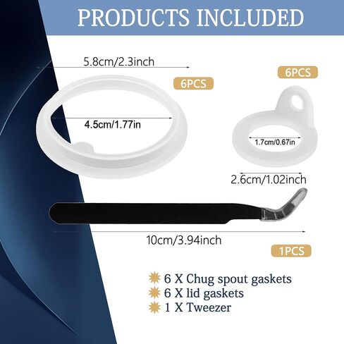 13 Pcs Water Bottle Lid Gasket Replacement for Takeya Actives 18oz 22oz 24oz 32oz 40oz,Leak-Proof Rubber Seal Ring Gaskets O Ring Replacement Parts for Spout Lid (Not for Takeya Originals) in Saudi Arabia