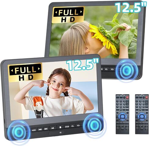 Desobry 12.5" Car DVD Player Dual Screen in Saudi Arabia