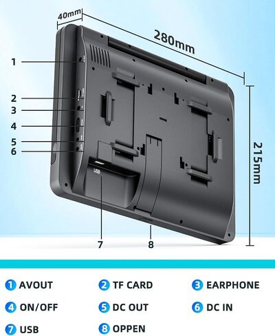 Desobry 12.5" Car DVD Player Dual Screen in Saudi Arabia