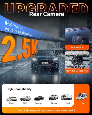 Vantrue N4S 3 Channel Dash Cam Front and Rear Inside in Saudi Arabia