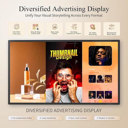32-Inch Wall Mount Digital Signage, 10-Point Touch FHD Commercial Display in Saudi Arabia