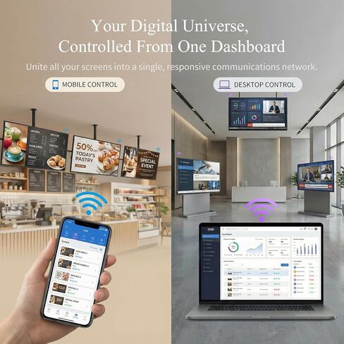 32-Inch Wall Mount Digital Signage, 10-Point Touch FHD Commercial Display in Saudi Arabia