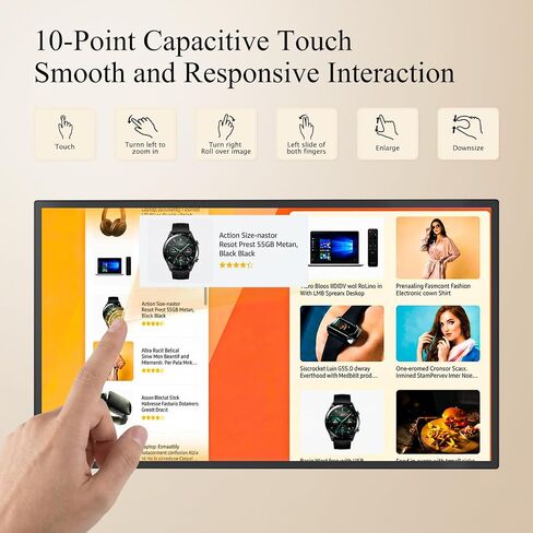 32-Inch Wall Mount Digital Signage, 10-Point Touch FHD Commercial Display in Saudi Arabia