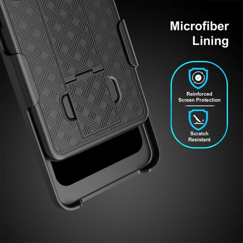 ZASE Compatible with Samsung Galaxy S26 5g (6.3 inch) Holster Belt Clip Phone Case 2026 Tough Super Slim Fit Rugged Protective Hard Shell Cover Kickstand Stronger Clip (Black Holster Combo Case) in Saudi Arabia