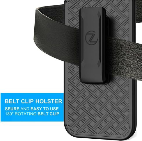ZASE Compatible with Samsung Galaxy S26 5g (6.3 inch) Holster Belt Clip Phone Case 2026 Tough Super Slim Fit Rugged Protective Hard Shell Cover Kickstand Stronger Clip (Black Holster Combo Case) in Saudi Arabia