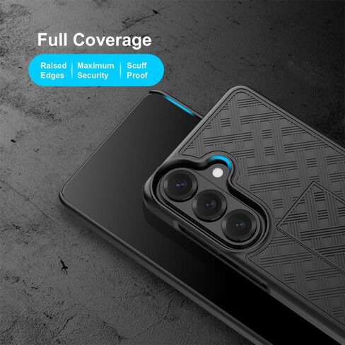 ZASE Compatible with Samsung Galaxy S26 5g (6.3 inch) Holster Belt Clip Phone Case 2026 Tough Super Slim Fit Rugged Protective Hard Shell Cover Kickstand Stronger Clip (Black Holster Combo Case) in Saudi Arabia