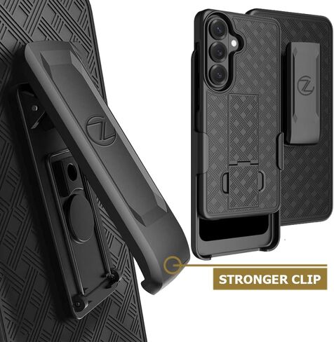 ZASE Compatible with Samsung Galaxy S26 5g (6.3 inch) Holster Belt Clip Phone Case 2026 Tough Super Slim Fit Rugged Protective Hard Shell Cover Kickstand Stronger Clip (Black Holster Combo Case) in Saudi Arabia