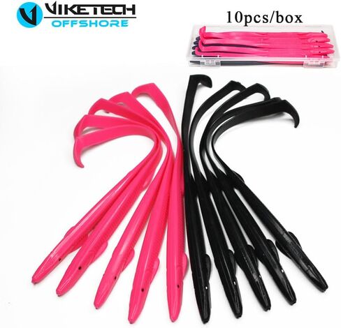 VIKETECH 10 قطع/صندوق من السيليكون على شكل مجداف طعم ناعم لطعم باس السباحة، 6.5 بوصة/4.3 جم in Kuwait
