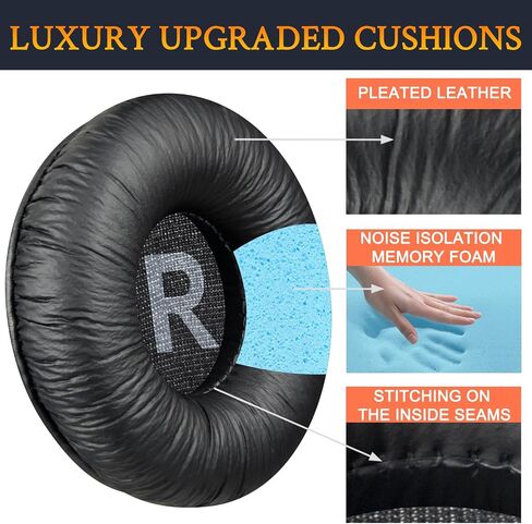 SOULWIT Earpads for JBL Tune(450BT/500BT/510BT/520BT) - Black in Saudi Arabia