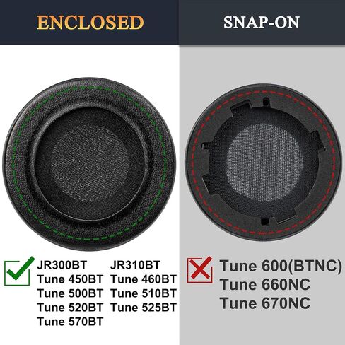 SOULWIT Earpads for JBL Tune(450BT/500BT/510BT/520BT) - Black in Saudi Arabia
