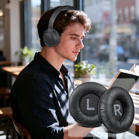 SOULWIT Earpads for JBL Tune(450BT/500BT/510BT/520BT) - Black in Saudi Arabia