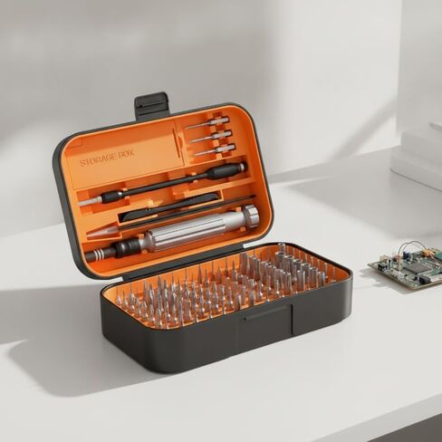 Manual Repair Precision Screwdriver Kit Electronics Repair Set Tools Organizer With Cr Bits Extension Shaft Tweezers Suction Cup Suitable for phone, Black in Saudi Arabia