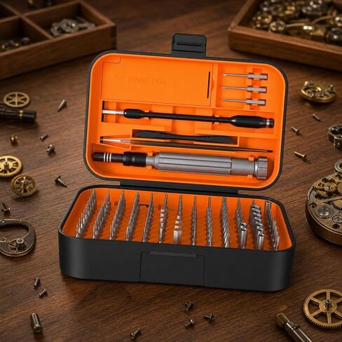 Manual Repair Precision Screwdriver Kit Electronics Repair Set Tools Organizer With Cr Bits Extension Shaft Tweezers Suction Cup Suitable for phone, Black in Saudi Arabia