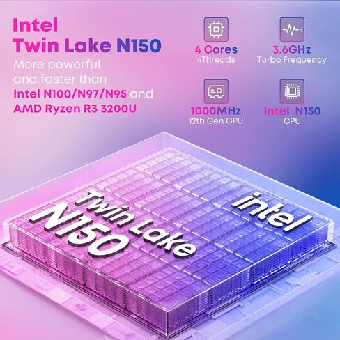 CHUWI 2-in-1 Mini Laptop 10.51'', 16GB RAM 512GB SSD, Intel N150 Max 3.6GHz in Saudi Arabia