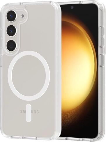 for Samsung Galaxy S23 Case Clear, 6.1 Inches Heavy Duty Protection Wireless Charging Compatible Lightweight Shockproof Anti-Slip Transparent Protective Phone Cover in Kuwait