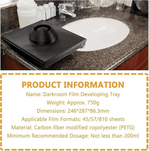 Electric Home Film Developing Kit, Darkroom Film Developing Tray, Print Film Developing Photo Tray Set,W/auto Rocking Base&Film Fixing Clip, Applicable Formats 45/57/810 Pages in Saudi Arabia