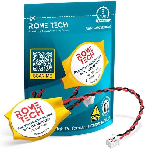 Rome Tech CR2032 CMOS Battery for Dell Latitude 2110, 2120, E5470 in Kuwait
