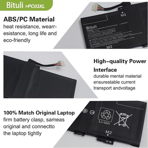PC03XL Battery Replacement for HP Pavilion x360 14 Convertible 14-DY/Pavilion Aero 13-be/Pavilion X360 14-DY 14M-DY 14-BA 14-EK 15-ER Series HSTNN-OB1W M24421-271 M24648-005 43.3Wh in Kuwait