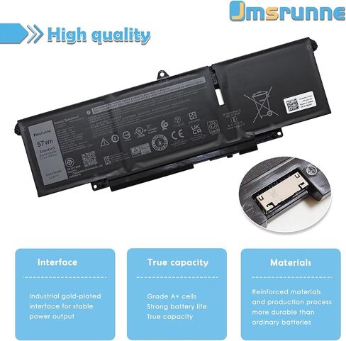 66DWX استبدال بطارية الكمبيوتر المحمول Dell Latitude 7440 7450 7340 7350 7640 7650 Series Notebook WW8N8 0JNYT4 JNYT4 0047T0 047T0 0CTJJ6 CTJJ6 0V0W55 V0W55 FH97R 00HYH8 0HYH8 086D0Y 86D0Y in Kuwait