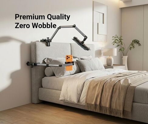 Tablet & Phone Arm Stand Holder, Desk Mount with 360° Rotate Base in Saudi Arabia