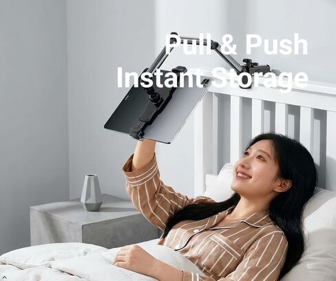 Tablet & Phone Arm Stand Holder, Desk Mount with 360° Rotate Base in Saudi Arabia