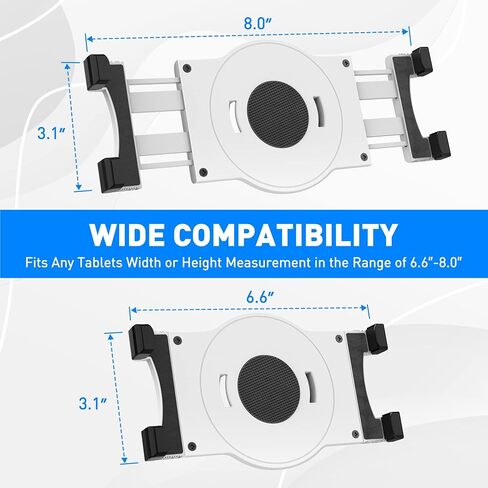 AboveTEK Retail Kiosk Bracket Tablet Holder with Width or Height Measurement in The Range of 6.6"-8.0"(Holder Only), Compatible with Retail Tablet Stand (TS-138W) in Saudi Arabia