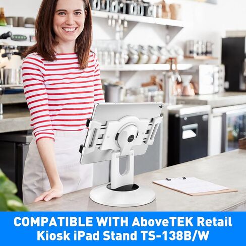 AboveTEK Retail Kiosk Bracket Tablet Holder with Width or Height Measurement in The Range of 6.6"-8.0"(Holder Only), Compatible with Retail Tablet Stand (TS-138W) in Saudi Arabia