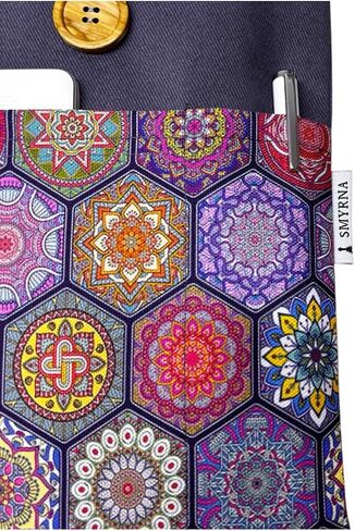 Book Sleeve Tablet E-Reader Case Pouch Holder Cover - Mandala Design, Purple, for Apple Vorcom S12 - Purple in Kuwait