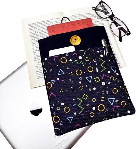 Geometric Pattern Sleeve Case for iPad mini 1st Gen - Navy Blue Minimalist Design - One Size - Navy Blue in Kuwait