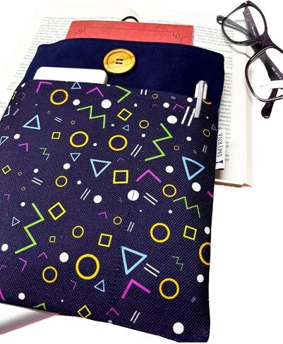 Geometric Pattern Sleeve Case for iPad mini 1st Gen - Navy Blue Minimalist Design - One Size - Navy Blue in Kuwait