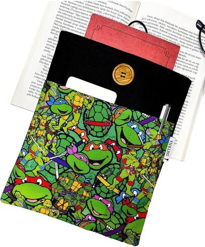 SODEF Book Sleeve, Tablet Sleeve, E-Reader Case, Multi-Purpose Pouch, Animal Design, Black, Textile, One Size, 2-Piece Set - Black in Kuwait