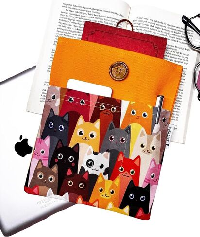 Book Sleeve Case for Apple Vorcom S12, Multicolor Fabric, Back Cover Style, Compatible with Apple Devices - Multicolor in Kuwait