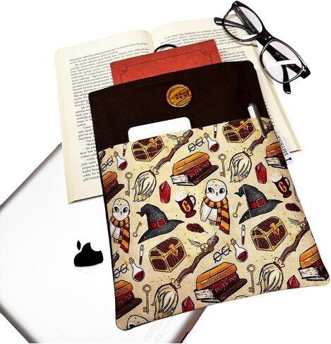 Book Sleeve Tablet E-Reader Case Pouch Holder Organizer Cover for E-Books - Harry Potter Design, Orange - Multicolor, M in Kuwait