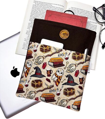 Book Cover Tablet Case E-Reader Sleeve - Harry Potter Themed - Compatible with Apple Devices - Brown - One Size - Brown in Kuwait