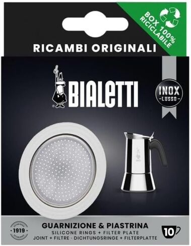 Bialetti 800413 Ricambi, Includes 1 Gasket and 1 Plate, Compatible with Venus, Kitty, Musa and Class (10 Cups) in Saudi Arabia