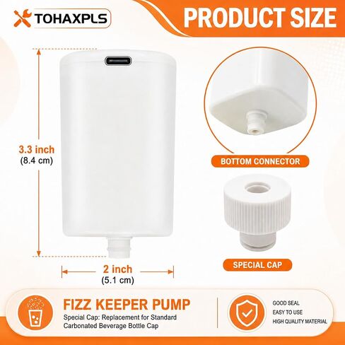 مضخة Fizz Keeper لحفظ الكربنة قابلة لإعادة الشحن عبر USB لزجاجات الصودا in Kuwait