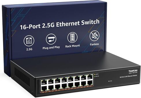 YuanLey 8 Port 2.5G Ethernet Switch Unmanaged, 8 x 2.5GbE RJ45 in Kuwait