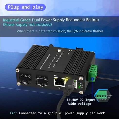 2x1000M RJ45 + 2x1000M SFP محول الوسائط مع الاستشعار التلقائي in Kuwait