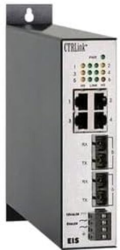 EIS6-100T/FT | 4-Port 10/100Mbps 2-Port MM ST-Fiber UL-864 EIS Switch | Contemporary Controls in Saudi Arabia