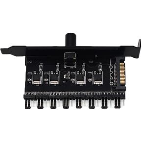 8 Channel Cooling Fan Hub Big 4 Pin Power Supply Knob Radiator Speed ​​Controller for 3 CPU PC Case in Saudi Arabia