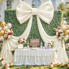 Big Pink Bow Backdrop Large Pink Bow Decor Gift Bows Birthday Decorations 48x24x120 Inches Giant Bow Birthday Party Backdrop for Wedding Baby Shower Photography Coquette Room Decor in Saudi Arabia