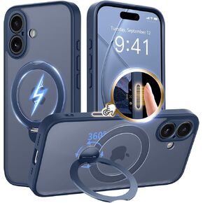 حامل مغناطيسي من GolbinBox يدور بزاوية 360 درجة لهاتف iPhone 16 Pro، بني/شفاف in Kuwait