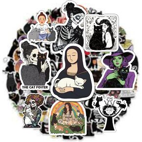 52pcs Funny Cat Sayings Stickers Set in Saudi Arabia
