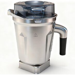 إبريق خلاط حاوية من الفولاذ المقاوم للصدأ بسعة 64oz، وعاء بديل متوافق مع Vitamix 5200، 750، 6300، E310، Vm0103، Vm0197، E310، A2500، Explorian، سلسلة Ascent، ضمان 5 سنوات in Kuwait