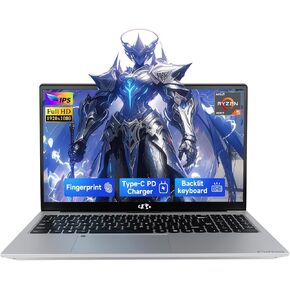 كمبيوتر محمول NIMO مقاس 15.6 بوصة IPS FHD Light Gaming، AMD Ryzen 5 6600H 32GB DDR5 RAM 1TB SSD (Beat I5/I7، 6 نواة تصل إلى 4.5 جيجا هرتز) Radeon 660M GPU PC مع 100W Type-C لطلاب الجامعات والأعمال in Kuwait