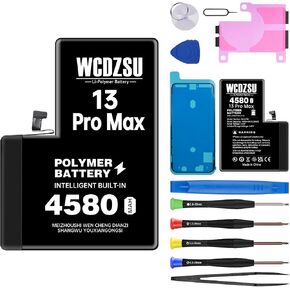 بطارية بديلة لجهاز iPhone 13 Pro Max 4580mAh بطارية جديدة ذات سعة عالية 0 دورة لجهاز iPhone 13 ProMax مع مجموعة أدوات إصلاح كاملة الموديل: A2484 A2641 A2644 A2645 A2643 in Kuwait