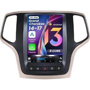 Car Radio for Jeep Grand Cherokee WK 2014-2017: Upgrade 64G Car Stereo Wireless Carplay/Andriod Auto 5GWiFi Bluetooth5.0 GPS 1080P Camera SWC FM (Online Upgrade OTA System in Saudi Arabia